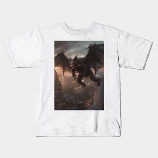 Dark Fantasy Giant Bat Kids T-Shirt